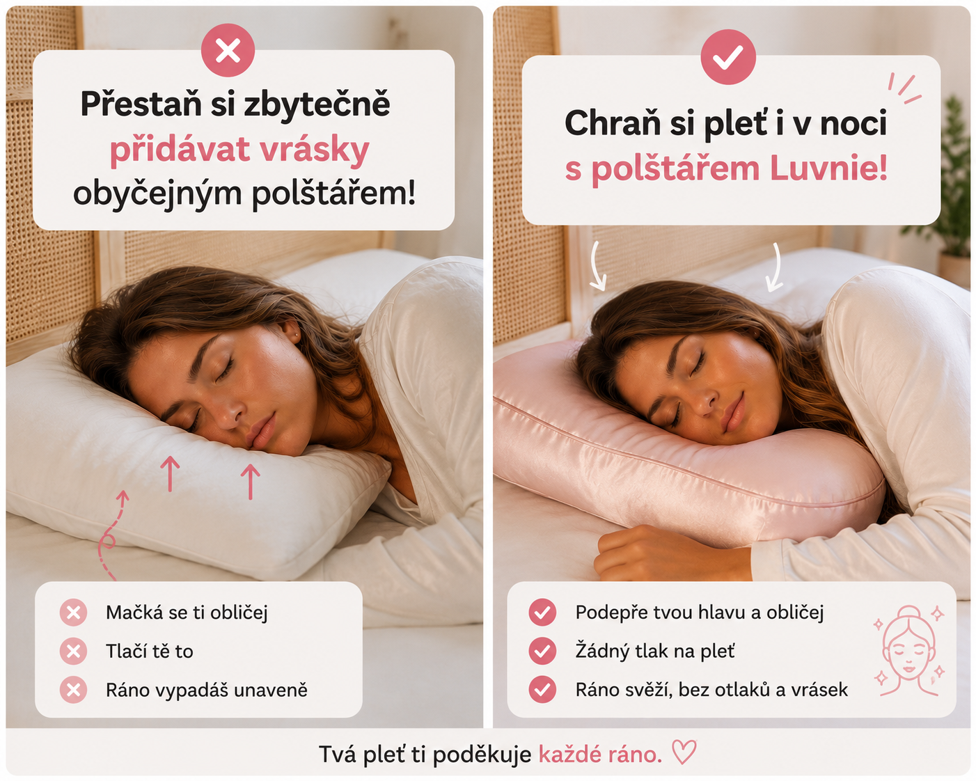 Luvnie Polštář proti vráskám